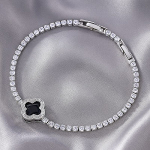 Браслет медь циркон напыление платиной 1J12502CJJ