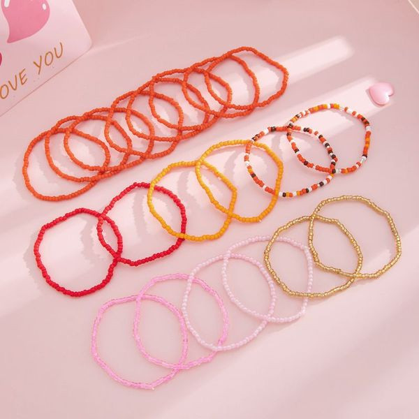 Комплект браслетов с розовыми цветами и жемчугом CJL40708