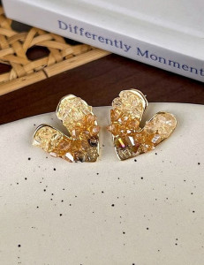 Серьги-пусеты «Золотое сердце» Z53149