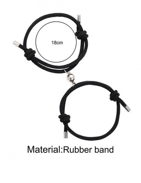 Парные браслеты лаконичное притяжение в монохроме V39324