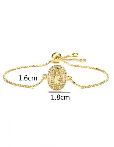 Браслет-нить с овальным медальоном Z38136