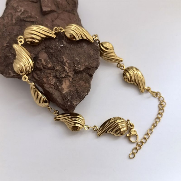 Браслет цепочка с объемными подвесками-звездами CJL79250