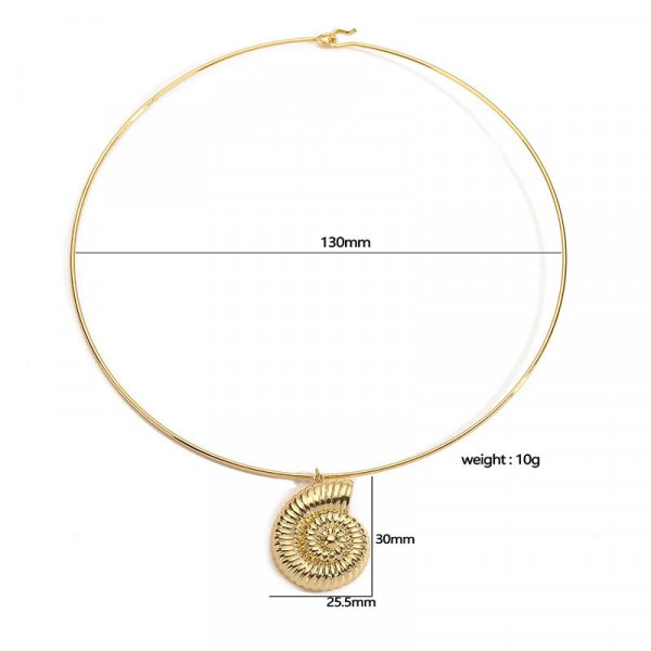 Чокер с напылением золотом раковина 1J11633CJJ