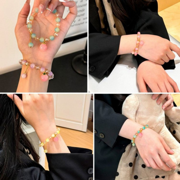 Браслет бирюзовая лагуна с подвеской-шариком J11050CJJ