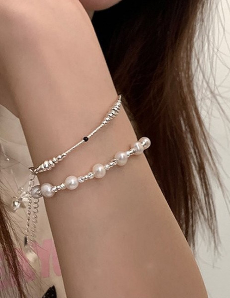 Браслет из жемчуга на прозрачной основе Z55015
