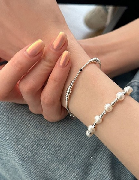 Браслет из жемчуга на прозрачной основе Z55015