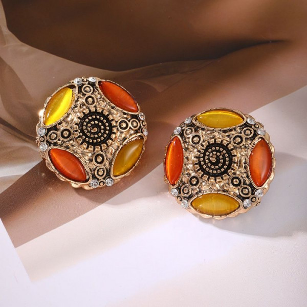 Винтажные серьги-пусеты в этническом стиле CJP64101