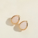 Серьги-гвоздики с каплевидной вставкой CJC96487