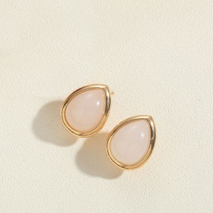 Серьги-гвоздики с каплевидной вставкой CJC96487