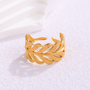 Кольцо с растительным орнаментом в виде колосков CJL76060