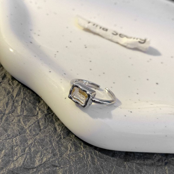 Кольцо с кристаллом медь напыление платиной 1J12335CJJ