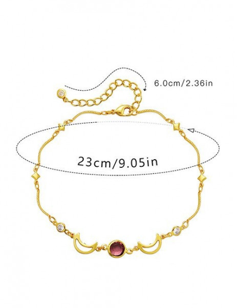 Браслет с полумесяцами и центральным кристаллом Z29628