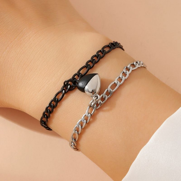 Парные браслеты вечная связь с магнитным сердцем CJQ39669