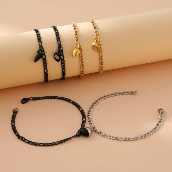 Парные браслеты вечная связь с магнитным сердцем CJQ39669