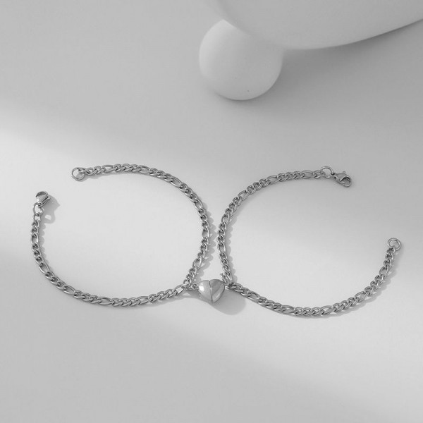 Парные браслеты вечная связь с магнитным сердцем CJQ39669