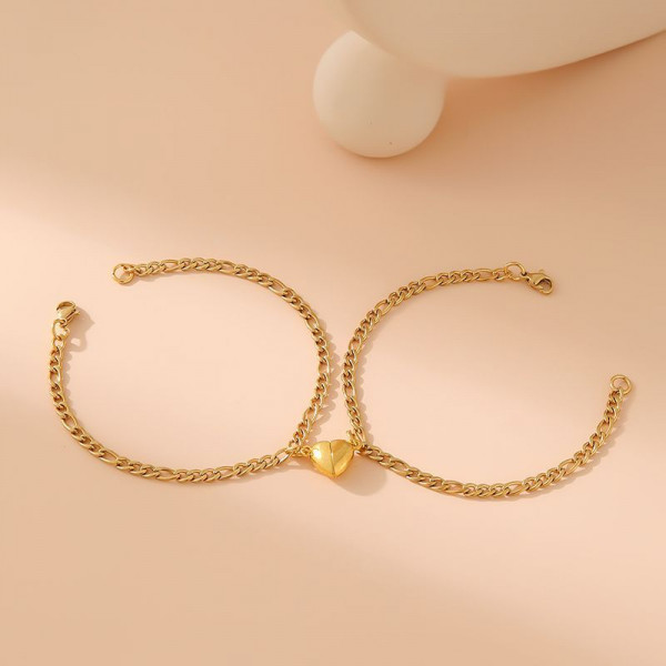 Парные браслеты вечная связь с магнитным сердцем CJQ39669