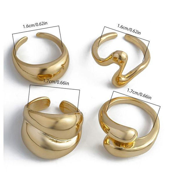Набор разомкнутых колец с абстрактными формами CJL61566