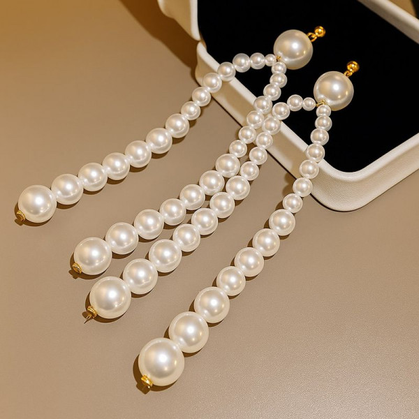 Серьги висячие ювелирный сплав с жемчугом 1J12097CJJ