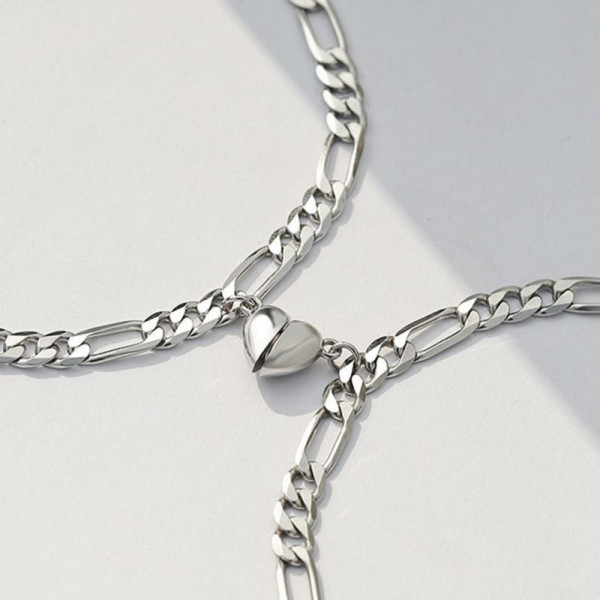 Парные браслеты золотое единство с крупными звеньями CJS17214