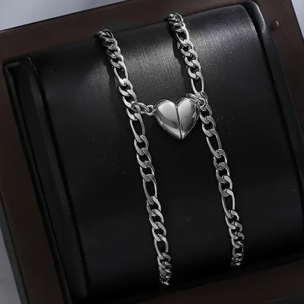 Парные браслеты золотое единство с крупными звеньями CJS17214