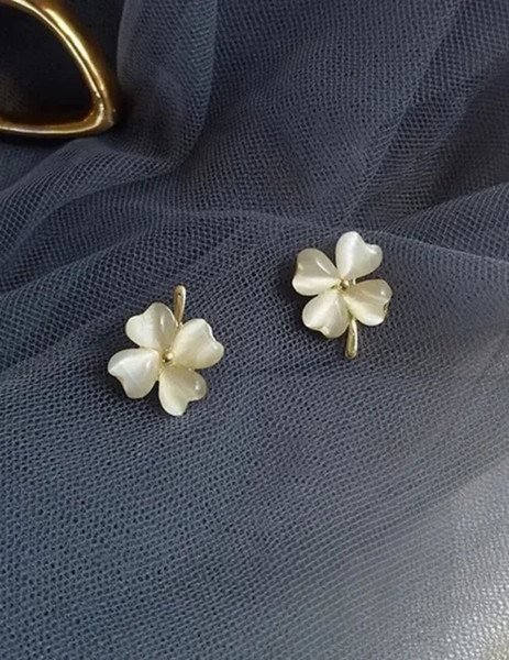 Серьги ювелирный сплав клевер J10063CJJ