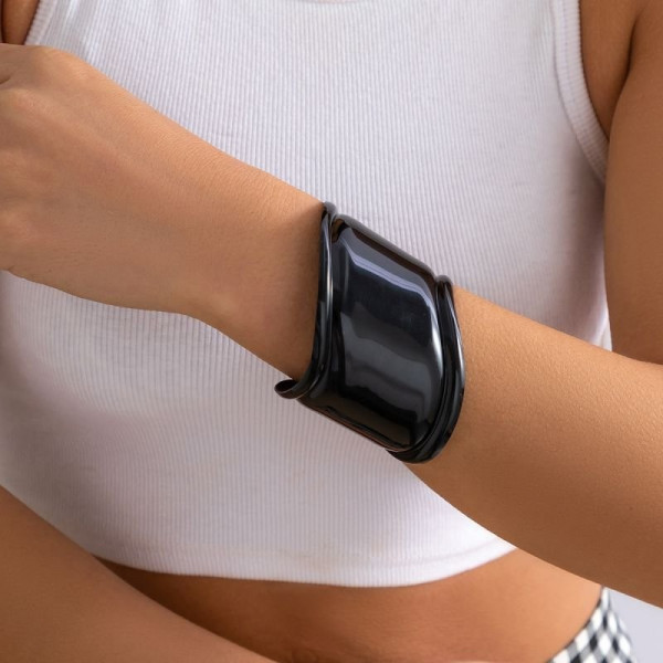 Браслет жесткий широкий в стиле киберпанк CJC94972