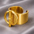 Кольцо титановая сталь напыление золотом 1J12508CJJ