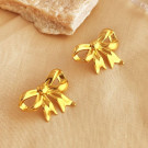 Золотистые серьги-пусеты Банты CJH14620