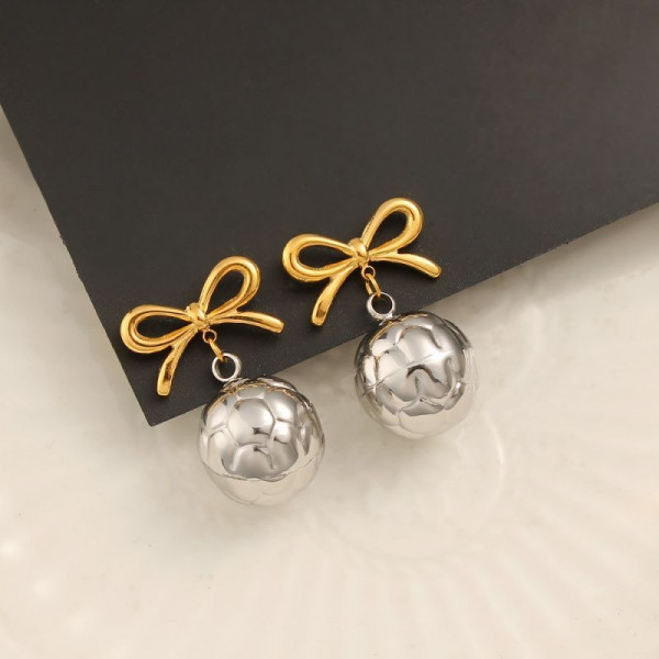 Висячие серьги Банты с шарами CJG38251