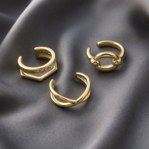 Кафф медь с напылением золотом J11004CJJ