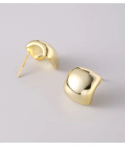 Серьги-гвоздики полусферы гладкие J10719CJJ