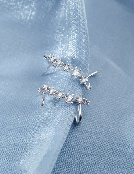 Серьги-клаймберы «Сияющая линия» Z05664