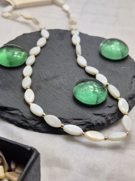 Жемчужные Бусы в классическом стиле с крупными звеньями 1J11332CJJ