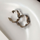 Фактурные серьги-конго с леопардовым принтом CJH66249