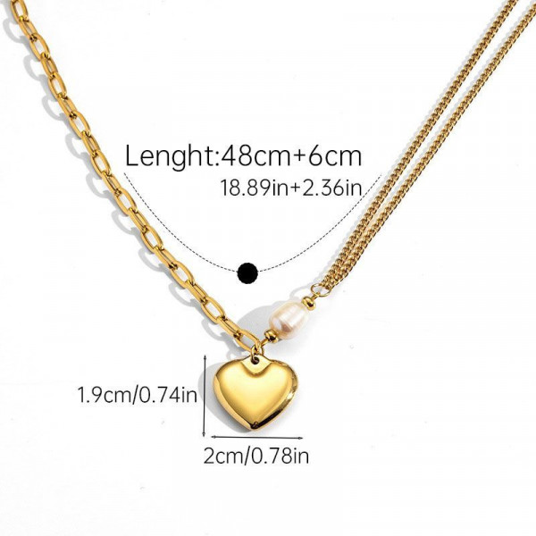 Золотистая цепочка с сердцем CJP40957