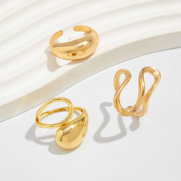 Набор разомкнутых колец с абстрактными изгибами CJL50328