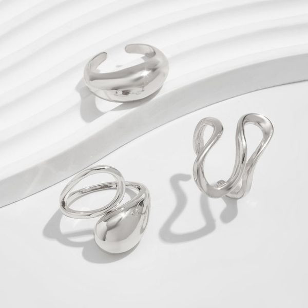 Набор разомкнутых колец с абстрактными изгибами CJL50328