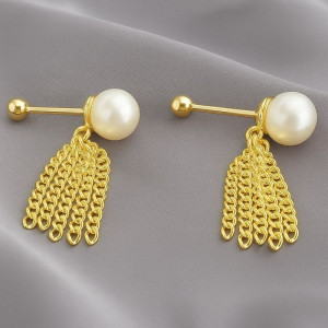 Серьги висячие ювелирный сплав с жемчугом 1J12099CJJ