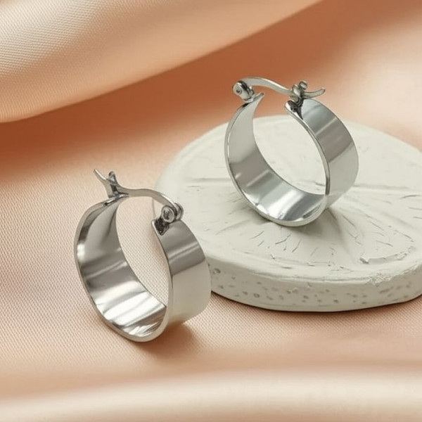 Серьги стальные кольца J10213CJJ