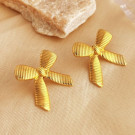 Фактурные серьги-пусеты Банты CJH14621