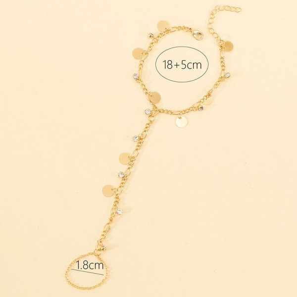 Браслет слейв каскад золотистых монет CJL50196