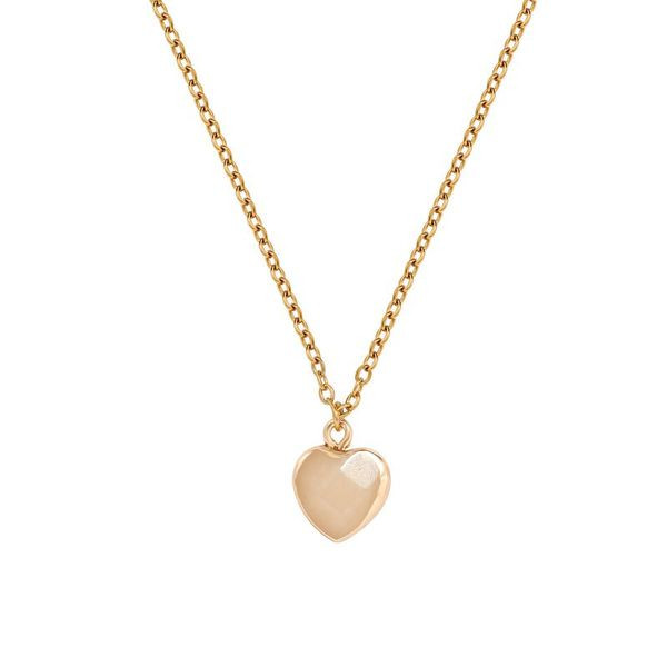 Золотистая Цепочка с кулоном в форме сердца из камня CJL39868