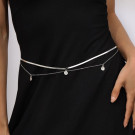 Тонкая двойная цепочка на талию с подвесками-дисками CJL75799