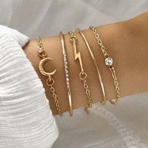 Комплект браслетов-цепочек с небесной символикой CJL14191