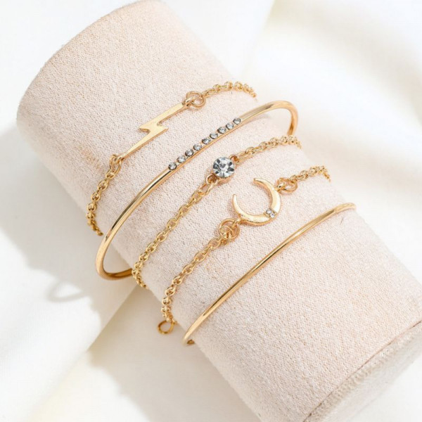 Комплект браслетов-цепочек с небесной символикой CJL14191