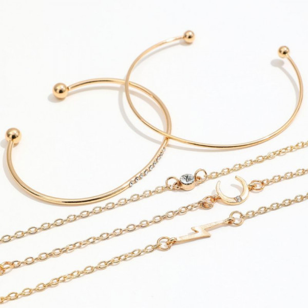 Комплект браслетов-цепочек с небесной символикой CJL14191