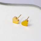 Серьги-пусеты Сердца минималистичные золотистые CJL32434