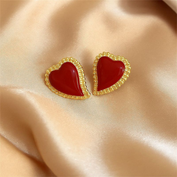 Серьги сердце ювелирный сплав 1J12340CJJ