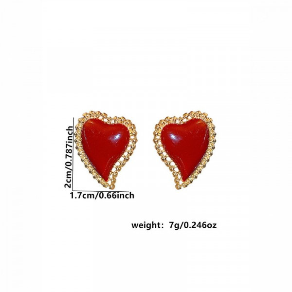 Серьги сердце ювелирный сплав 1J12340CJJ