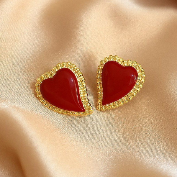 Серьги сердце ювелирный сплав 1J12340CJJ